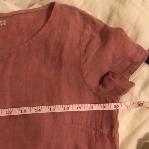 Pink linen top with darts - Picture 3 of 7